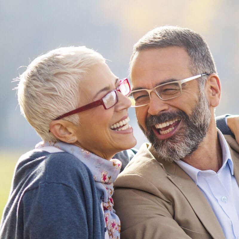 couple smiling